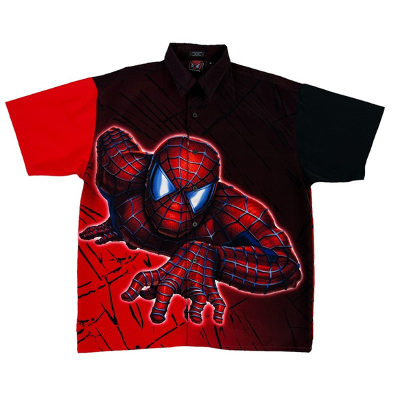 Vintage Spider-Man Movie Promo 2002 Shirt Men's‎ Button Up Short Sleeve Size M - Picture 1 of 6